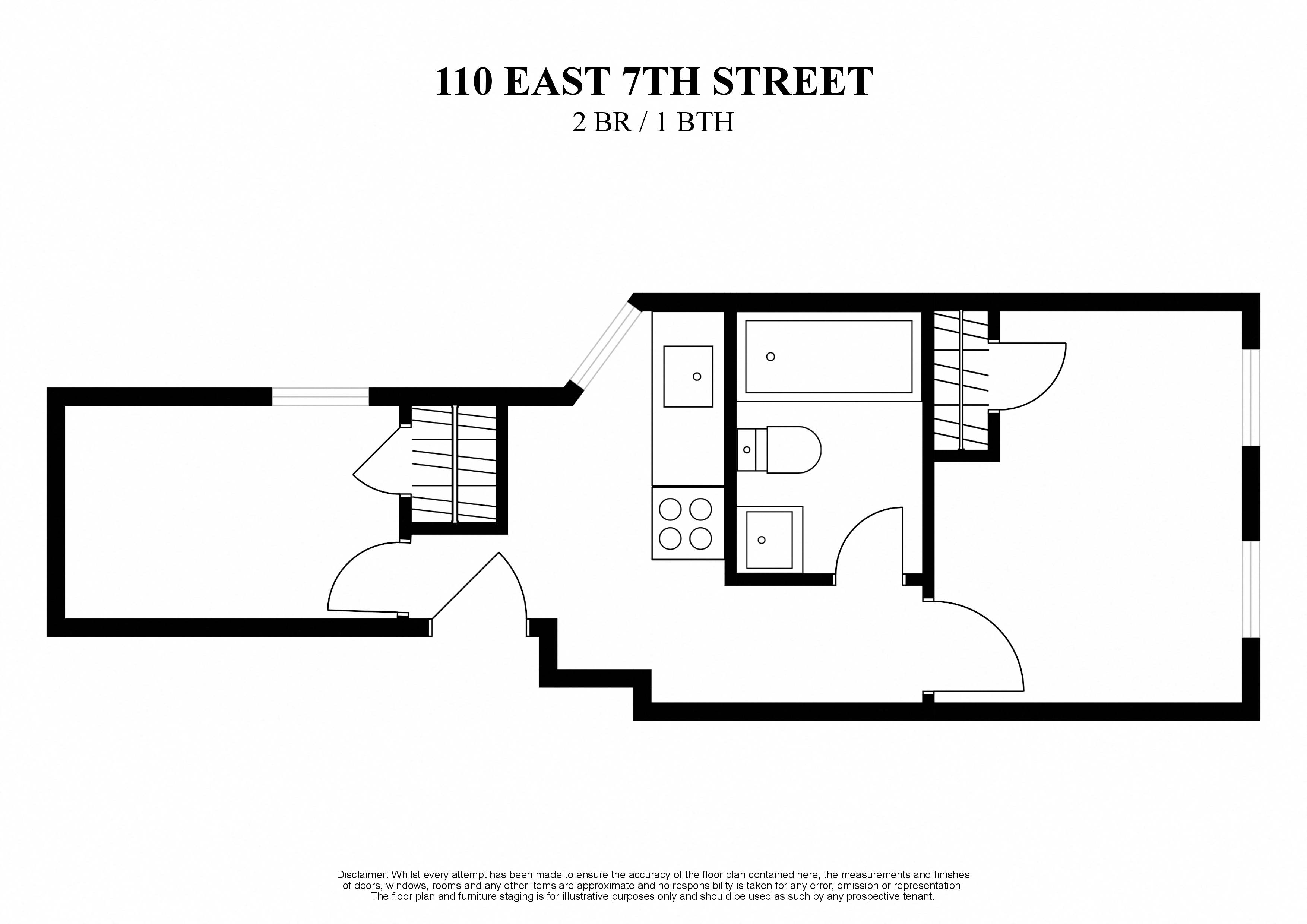 110 East 7th Street - 2 BR 1 BTH - 1103ww